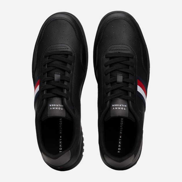 Sneakersy męskie skórzane Tommy Hilfiger FM0FM05116-BDS 44 Czarne (8720636823348) - obraz 4