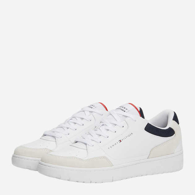 Sneakersy męskie skórzane Tommy Hilfiger FM0FM05058-YBS 44 Białe (8720646034833) - obraz 2