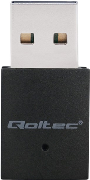 Wi-Fi адаптер Qoltec Ultra Fast Mini Wireless USB Wi-Fi/Bluetooth Black (5901878569895) - зображення 1