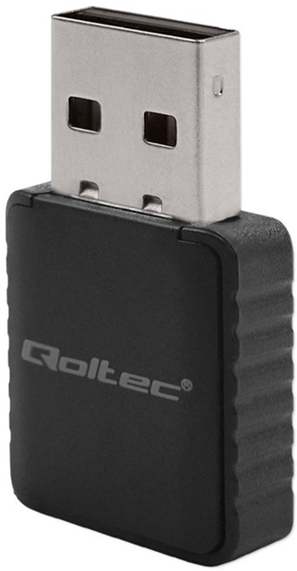 Wi-Fi адаптер Qoltec Ultra Fast Dual Band Mini Wireless USB Wi-Fi/Bluetooth Black (5901878569888) - зображення 2