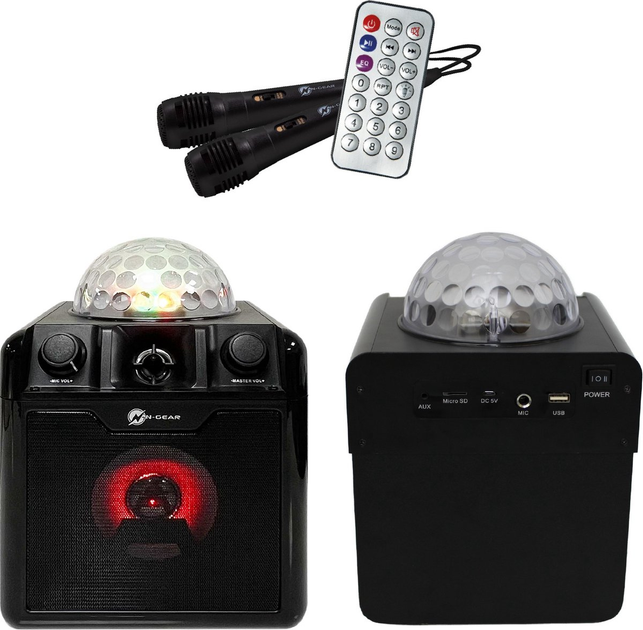 Przenośny głośnik N-Gear Bluetooth z dwoma mikrofonami DiscoBlock 410 Black (8719327187524) - obraz 5
