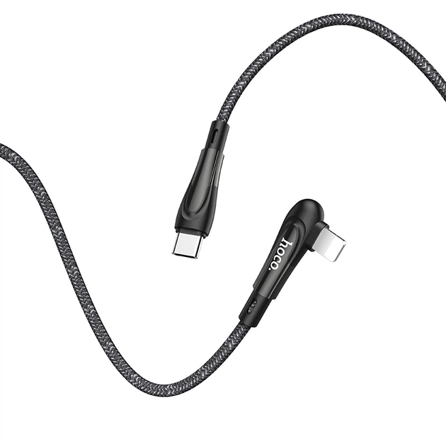 Кабель Hoco Type-C to Lightning Rally U84 |1.2m, 3A, PD/18W| black - Фото 4 Кабель Hoco Type-C to Lightning Rally U84 |1.2m, 3A, PD/18W| black - изображение 4