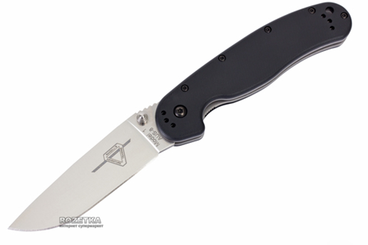 Кишеньковий ніж Ontario RAT Model 1 Satin Plain Edge (ON8848SP) Black - зображення 1