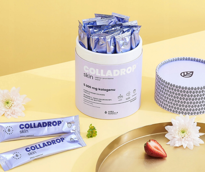 Дієтична добавка Aura Herbals Морський колаген Colladrop Skin 5000 мг 30 саше (5902479614441) - зображення 4