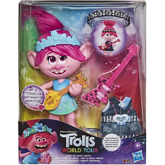 Інтерактивна фігурка Hasbro Trolle Pop-to-Rock Poppy (5010993681389) - зображення 1