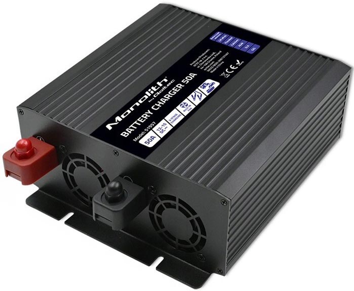 Зарядний пристрій Qoltec Smart Monolith charger for LiFePO4 AGM GEL SLA 50A 12V (5901878519579) - зображення 3