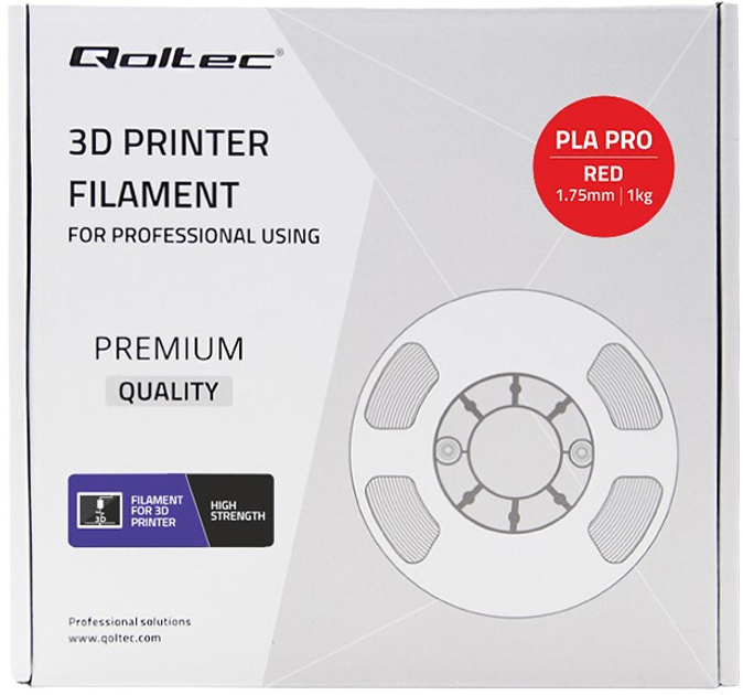 Професійний філамент для 3D-друку Qoltec PLA PRO 1.75 мм 1 кг Red (5901878506746) - зображення 5