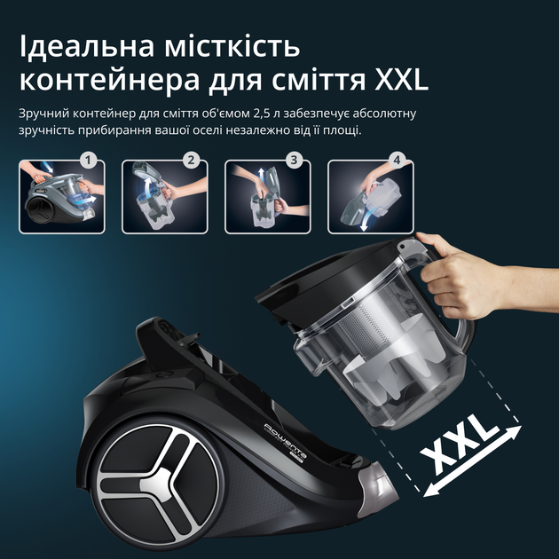 Пилосос без мішка ROWENTA Compact Power XXL Classic + Kit RO4B25EA - зображення 6