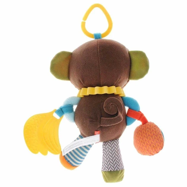 Игрушка-подвеска Обезьянка SKK Baby на коляску, кроватку, автокресло, прорезыватель+погремушка (2907244204) - изображение 2