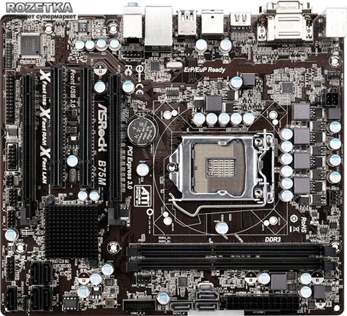 Материнская плата ASRock B75M R2.0 (s1155, Intel B75, PCI-Ex16) – фото ...