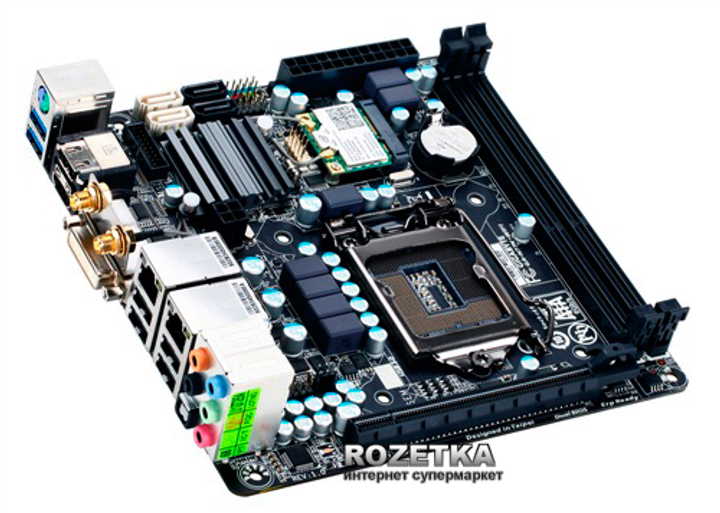 Материнская плата Gigabyte GA-H77N-WIFI (s1155, Intel H77, PCI-E 3.0 x16) - изображение 2