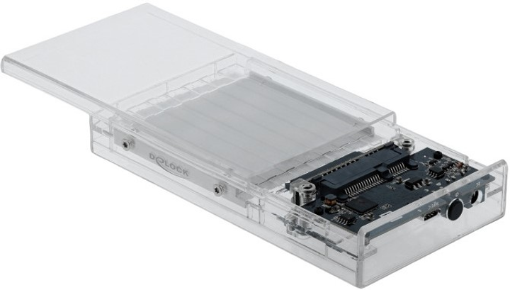 Зовнішня кишеня Delock для 2 x 2.5" SATA HDD/SSD USB-C (42622) - зображення 4