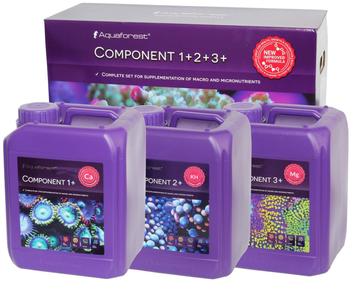 Добавка Aquaforest Component 1+, 2+, 3+ 3х5 л (732475