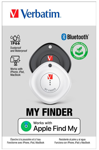 Трекер Verbatim Bluetooth My Finder MYF-02 2 шт Чорний/Білий (23942321316) - зображення 6
