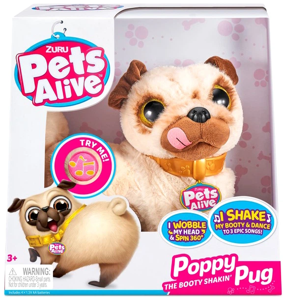 Интерактивная мягкая игрушка Zuru Pets Alive Mops танцующая 29 см