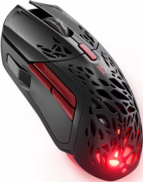 Mysz gamingowa Steelseries Aerox 5 Diablo IV Edition 2.4GHz / Bluetooth 5.0 Black/Dark Red (5707119053815) - obraz 2