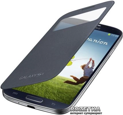 Смарт чехол для Samsung Galaxy S4 I9500 S-View Black (EF-CI950BBEGWW) - изображение 1