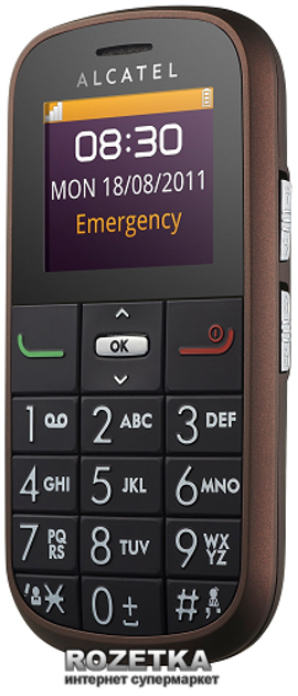 Мобильный телефон Alcatel One Touch 282 Seal Brown (OT282 seal brown ...