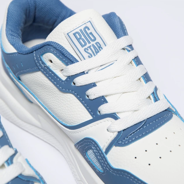 Sneakersy damskie Big Star NN274670 40 Biało-błękitne (5900714741679) - obraz 4