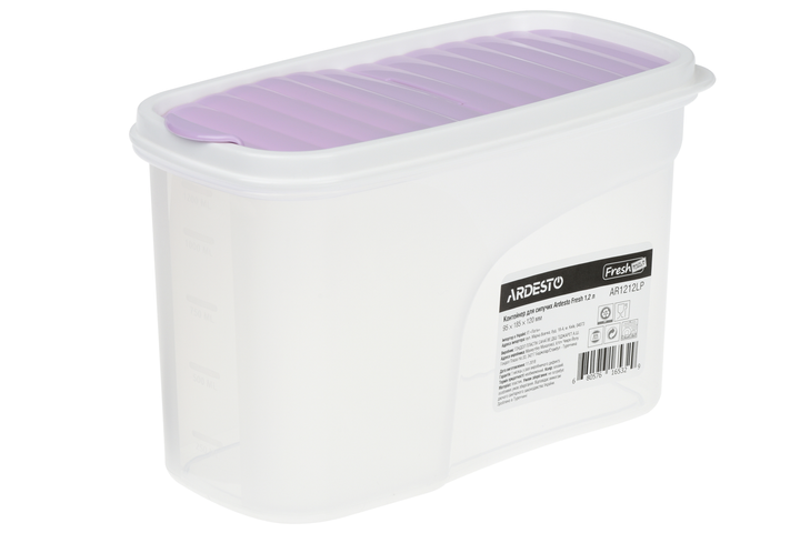 Контейнер для сыпучих продуктов 1,2 л Ardesto Fresh AR1212LP - изображение 1