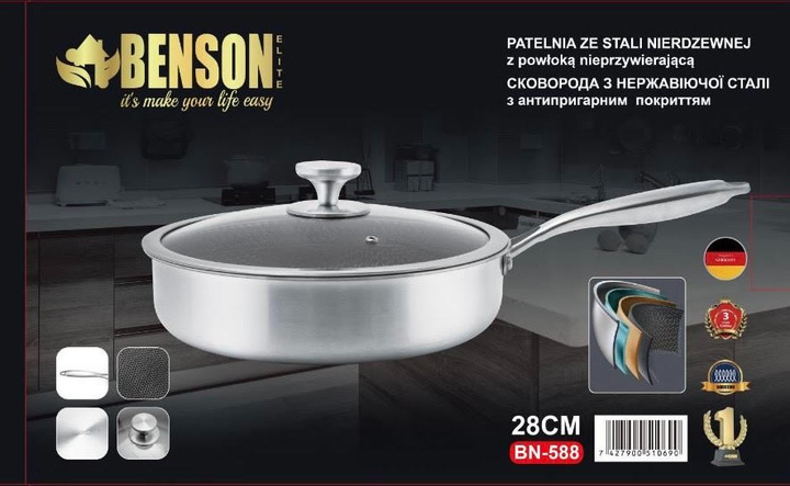 Петельня глибока 28 см Benson BN-588 - изображение 2