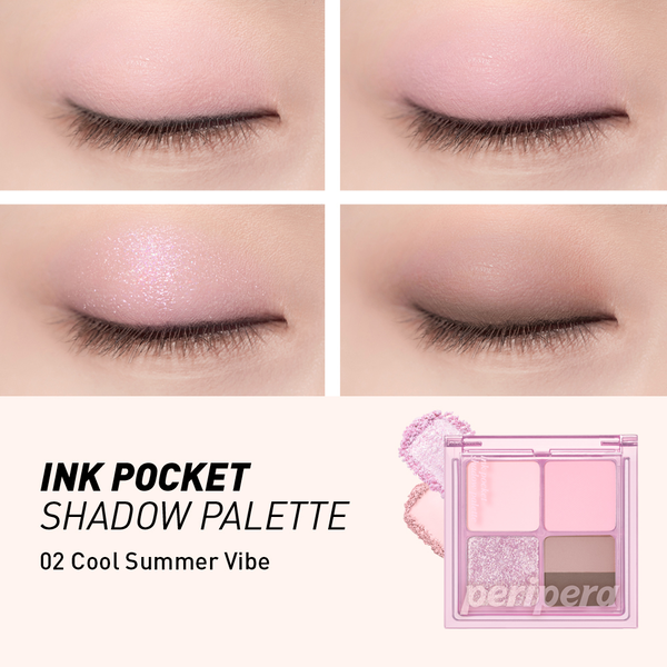 Палетка тіней у лілово-рожевих відтінках PERIPERA Ink Pocket Shadow Palette #002 Cool Summer Vibe - зображення 3