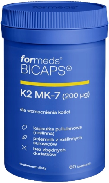 Suplement diety Formeds Bicaps Witamina K2 MK-7 Dla wzmocnienia kości 60 kapsułek (5903148622347) - obraz 1