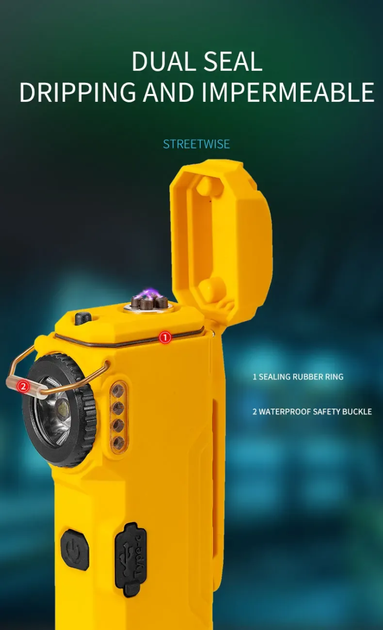 Фонарик-зажигалка MULTIFUNCTIONAL D51-COB Yellow - Фото 3 Фонарик-зажигалка MULTIFUNCTIONAL D51-COB Yellow - изображение 3