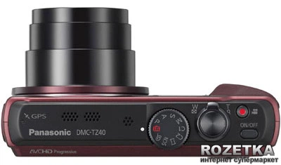Фотоаппарат Panasonic Lumix DMC-TZ40 Red (DMC-TZ40EA-R) купить на
