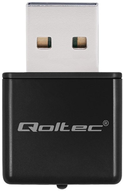 Wi-Fi адаптер Qoltec Ultra Fast Mini Wireless USB NANO WiFi Black (5901878569864) - зображення 1