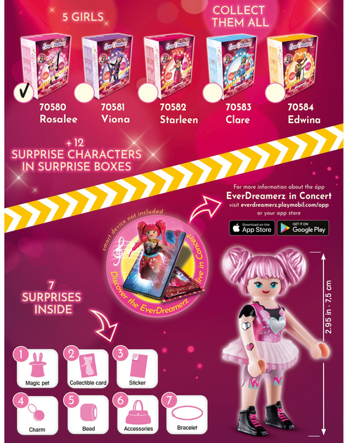 Фігурка Playmobil EverDreamerz Розалі Музичний світ з аксесуарами (4008789705808) - зображення 3