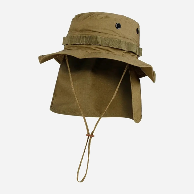 Тактическая панама мужская MIL-TEC British Boonie Hat with Neck Flap R/S"12326105 L [120] Coyote (4046872335457) - изображение 1