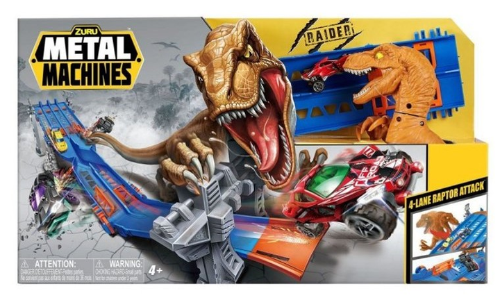 Zestaw Metal Machines 4-Lane Raptor Attack tor samochodowy (4894680002494) - obraz 1