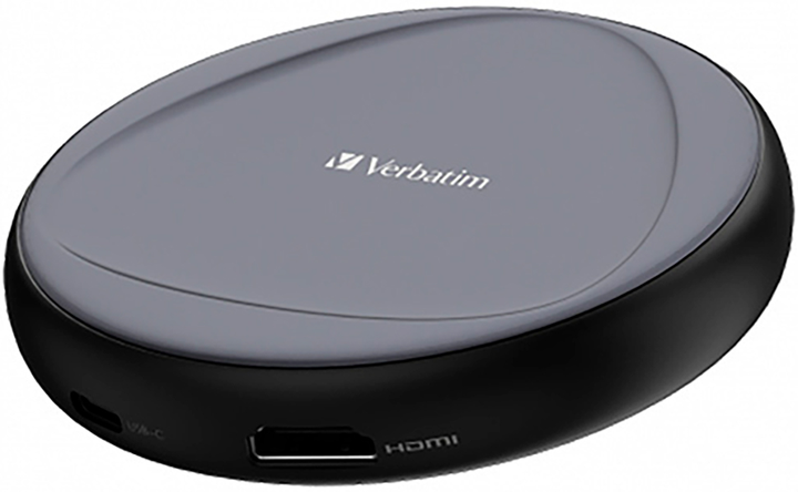 USB-hub Verbatim WDA-02 USB Type-C do 1 x USB Type-C/1 x USB Type-A/1 x HDMI Grey (0023942321477) - obraz 3