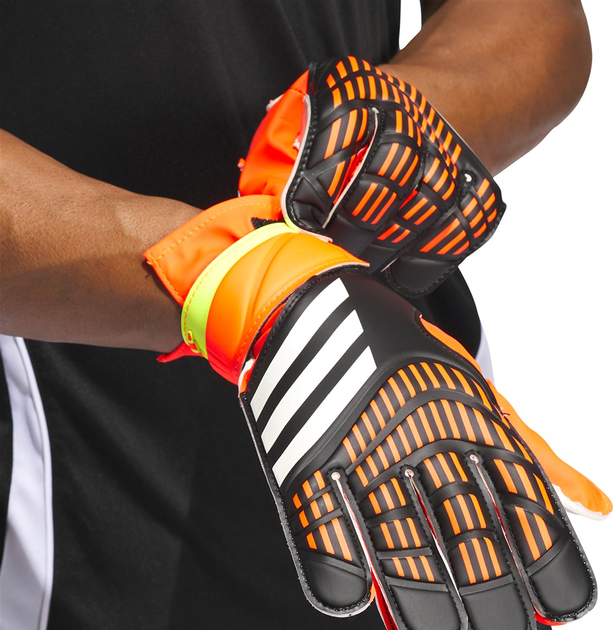 Рукавички футбольні воротарські Adidas Teamwear Predator Training IQ4027 розмір 12 Біло-помаранчевий з чорним (4067891866104) - зображення 4