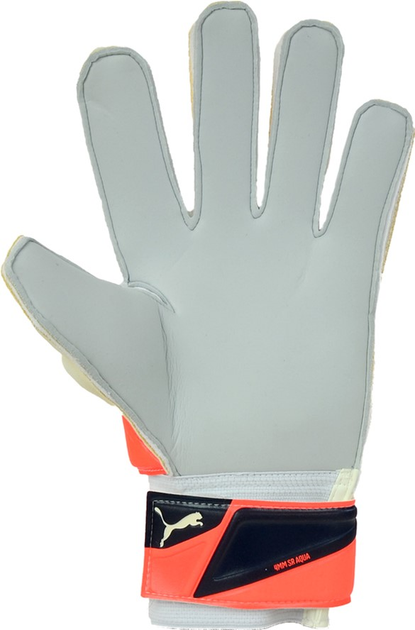 Рукавички футбольні воротарські Puma Evo Power Grip 2 Aqua 041145 30 розмір 10 Помаранчевий з сірим (4055262377083) - зображення 3