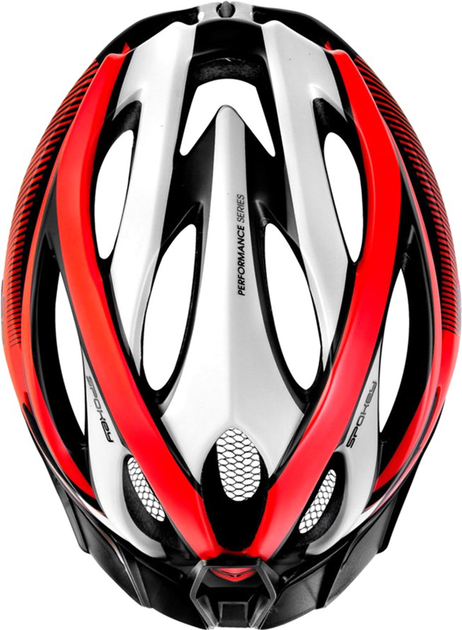 Kask Spokey Spectro 922190 rozmiar L 58-61 cm Czerwono-szary (5902693221906) - obraz 2