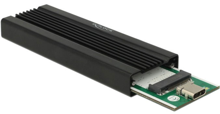 Зовнішня кишеня для SSD накопичувача DeLOCK M.2 NVMe PCIe SuperSpeed USB 3.2 Gen 2 10 Gbps (4043619426003) - зображення 2