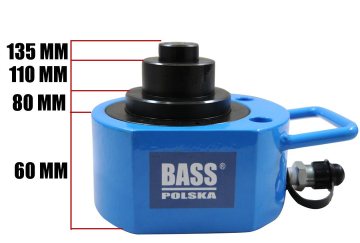 Siłownik hydrauliczny Bass Polska 30 T płaski 3 tłoki 9155 (5902067610565) - obraz 4