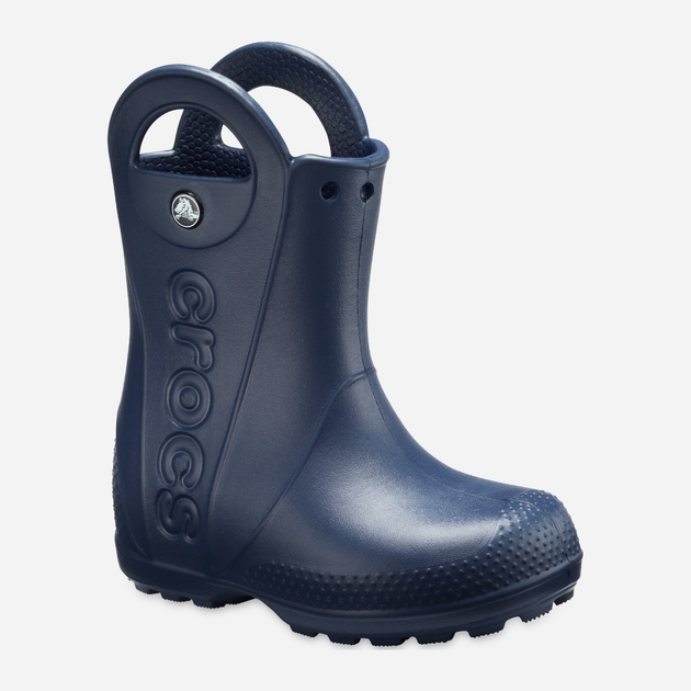 Kalosze chłopięce Crocs Handle Rain Boot Kids 12803-410 27 Granatowe (191448181472) - obraz 2