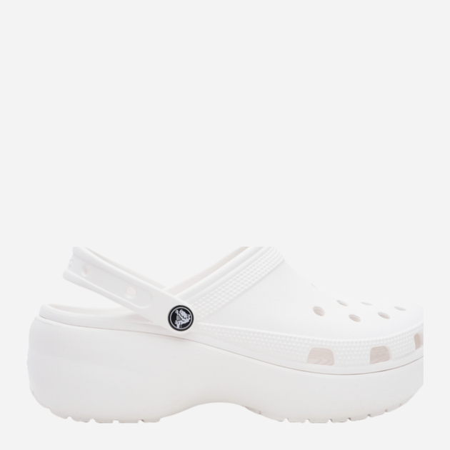 Chodaki damskie na platformie Crocs Classic Platform Clog W 206750-100 41 Białe (191448678415) - obraz 1