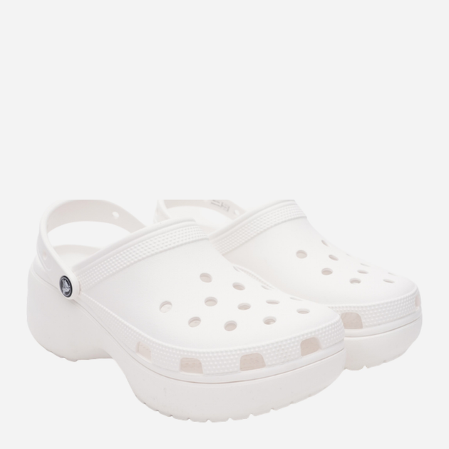 Жіночі крокси Crocs Classic Platform Clog W 206750-100 41 Білі (191448678415) - зображення 2