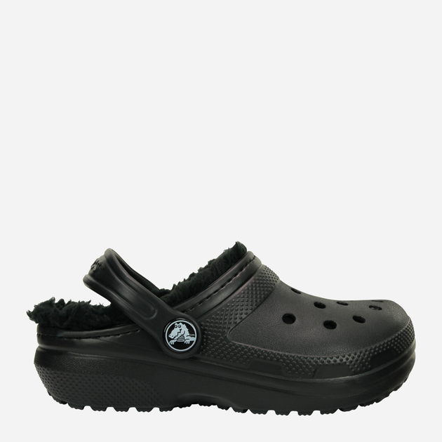 Chodaki chłopięce ocieplane Crocs Classic Lined Clog Kids 207010-060 30-31 Czarne (191448702226) - obraz 1