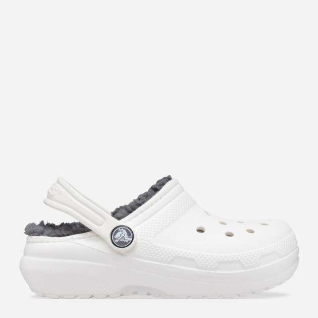 Chodaki chłopięce ocieplane Crocs Classic Lined Clog Kids 207010-10M 28-29 Białe (191448702295) - obraz 1