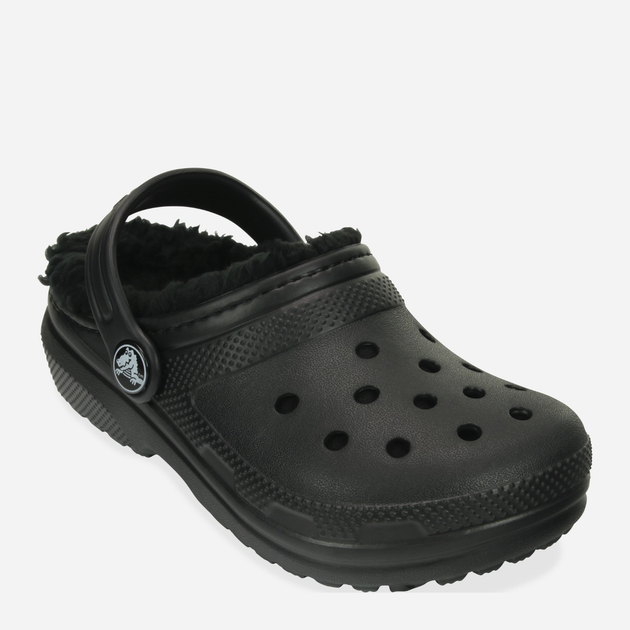 Chodaki chłopięce ocieplane Crocs Classic Lined Clog Kids 207010-060 34-35 Czarne (191448702257) - obraz 2