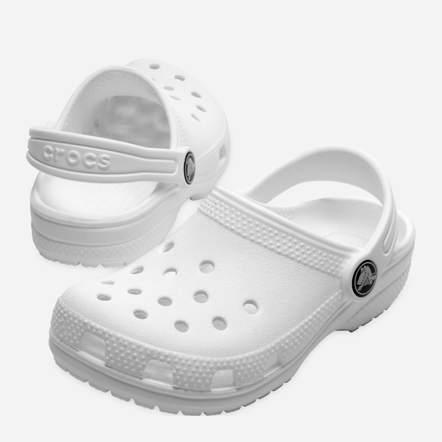 Дитячі крокси-сабо для хлопчика Crocs Classic Kids Clog K 206991-100 33-34 Білі (191448734593) - зображення 3