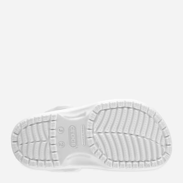 Підліткові крокси-сабо для хлопчика Crocs Classic Kids Clog K 206991-100 37-38 Білі (191448734623) - зображення 6