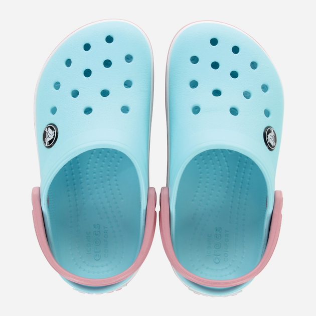 Дитячі крокси-сабо для дівчинки Crocs Crocband Kids Clog 207006-4S3 33-34 Блакитні (191448739796) - зображення 4