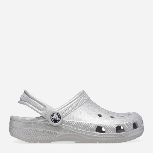 Chodaki dziecięce dla dziewczynki Crocs Classic Glitter Clog K 206993-0IC 34-35 Srebrne (196265551613) - obraz 1