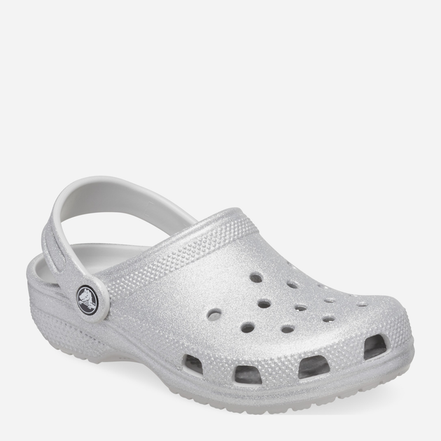 Chodaki dziecięce dla dziewczynki Crocs Classic Glitter Clog K 206993-0IC 34-35 Srebrne (196265551613) - obraz 2